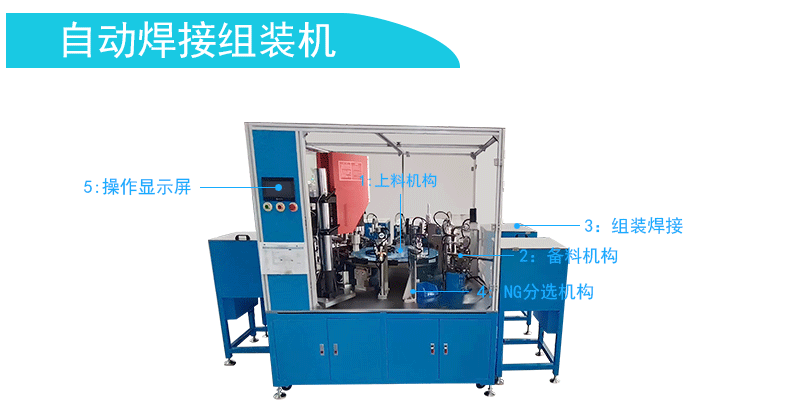 自动焊接组装机将上料、焊接、组装、扣上橡胶环等十二道工序进行全自动工作,显示屏操作简易解放双手,高效节约时间成本,机器采用超声波焊接功能,智能检测遗漏产品和不良产品的分选。机器主要配件选用知名品牌,机器安全耐用,运行稳定可靠。 产品详细: 型号:GST-YYG201A 电压:220VAC 功率:2000W 产能:600/H 尺寸:280*250*220CM 重量:1000KG 配件:信捷 电压频率:50Hz±2% PLC:三凌 显示器:威伦通 变频器:汇川 振盘:创优 CCD视觉:基恩 自动焊接组装机将上料、焊接、组装、扣上橡胶环等十二道工序进行全自动工作,显示屏操作简易解放双手,高效节约时间成本,机器采用超声波焊接功能,智能检测遗漏产品和不良产品的分选。机器主要配件选用知名品牌,机器安全耐用,运行稳定可靠。 产品详细: 型号:GST-YYG201A 电压:220VAC 功率:2000W 产能:600/H 尺寸:280*250*220CM 重量:1000KG 配件:信捷 电压频率:50Hz±2% PLC:三凌 显示器:威伦通 变频器:汇川 振盘:创优 CCD视觉:基恩